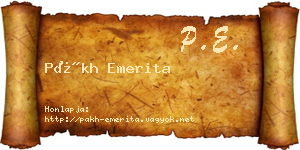 Pákh Emerita névjegykártya
